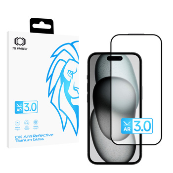 Hartowane szkło Tel Protect 10X AR 3.0 AntiReflective Titanium Glass do Iphone 15