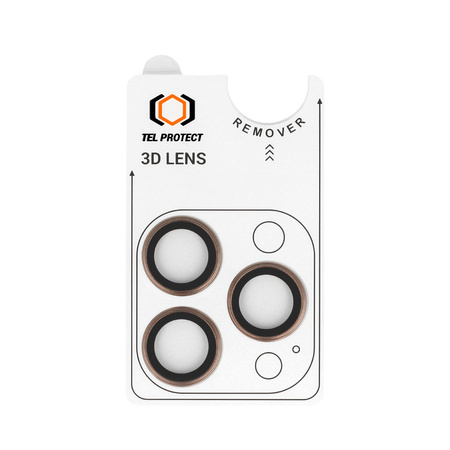 Szkło hartowane Tel Protect 3D Lens na aparat obiektyw kamerę ochronne do Iphone 15 Pro/15 Pro Max tytan (obiektyw 3 sztuki)