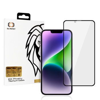 Szkło hartowane Tel Protect 10X Privacy Titanium prywatyzujące antyszpiegowskie do Iphone 14