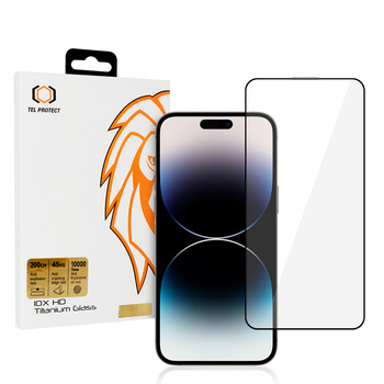 Szkło hartowane Tel Protect 10X HD Titanium ochrona ekranu wyświetlacza do Iphone 14 Pro Max