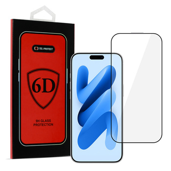 Hartowane szkło Tel Protect Full Glue 6D do IPHONE 17 AIR CZARNE