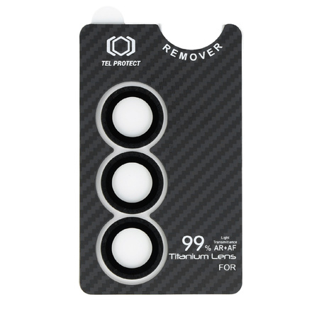 Szkło hartowane Carbon Tel Protect Titanium Lens 99% AR na aparat obiektyw kamerę ochronne Samsung Galaxy S25 Plus
