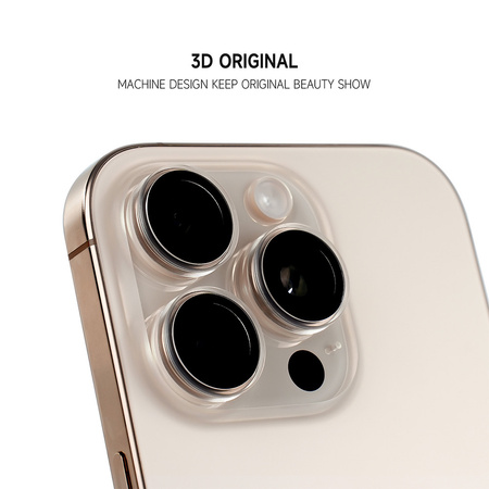 Szkło hartowane Tel Protect 3D Lens na aparat obiektyw kamerę ochronne do Iphone 15/15 Plus czarne (obiektyw 2 sztuki)