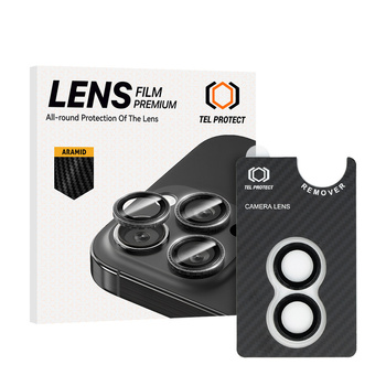 Hartowane szkło Tel Protect 3D Lens Aramid Series na aparat do Iphone 16/16 Plus (obiektyw 2 sztuki)