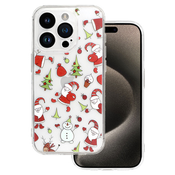 TEL PROTECT Christmas Clear Case do Iphone 16 Plus Wzór 1
