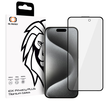 Hartowane szkło Tel Protect 10X Privacy Plus Titanium do Iphone 16 Pro/17